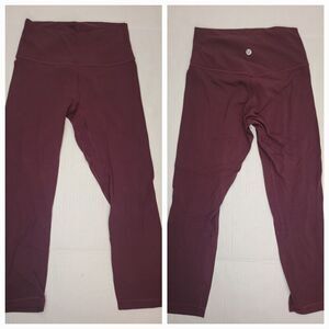 Lululemon Align Leggings Womens SZ 4 Crop High Rise 21" INS Eggplant W6AS8S